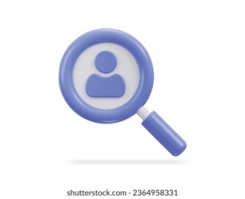 3d Magnifying glass seo icon