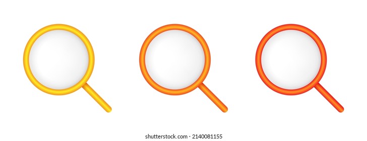 3D-Zierglas-Set. Vektorgrafik-Clips einzeln auf weißem Hintergrund.