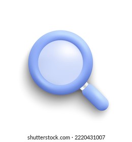 Icono de la lupa en la ventana de búsqueda. Signo de investigación, lupa y análisis. 3.ª herramienta de búsqueda. Banner de la plantilla de información. Icono de información de preguntas frecuentes de búsqueda. Vector