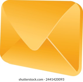 3D mail icon. Sign of messages,
notifications for social networks, sites.
Letter symbol, vector illustration. Can also
be used for email, communication and
messaging. Suitable for mobile apps, website