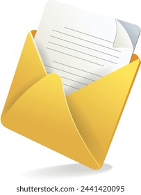3D mail icon. Sign of messages,
notifications for social networks, sites.
Letter symbol, vector illustration. Can also
be used for email, communication and
messaging. Suitable for mobile apps, website