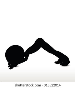 3d man silhouette, isolated on white background, yoga