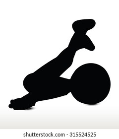 3d man silhouette, isolated on white background, yoga