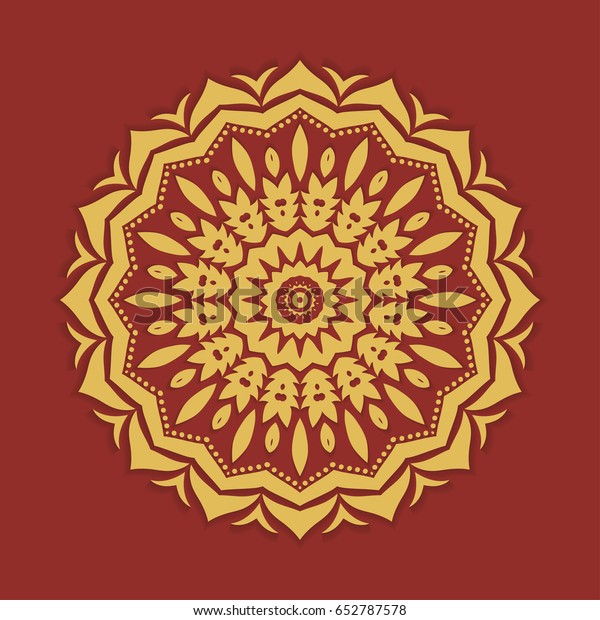 Download 3d Mandala Ornament Tribal Ethnic Motif Stock Vector Royalty Free 652787578