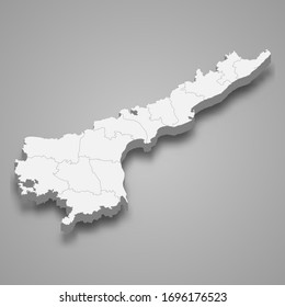 Mapa 3d de Andhra Pradesh es un estado de India