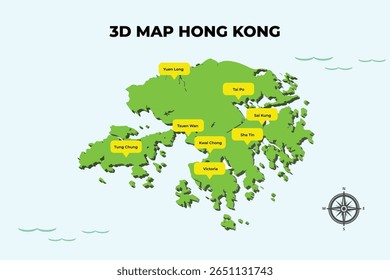 3D Map Asia Hong Kong Philippines Rusia