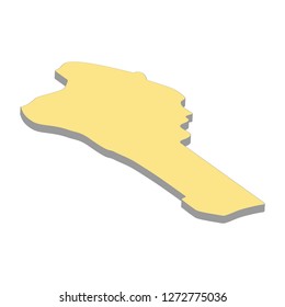 3d map of Benin. Silhouette of Benin map vector illustration