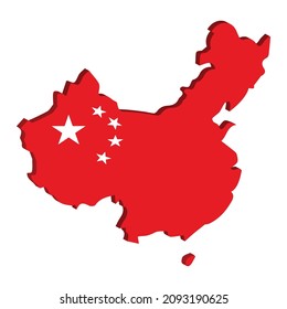 3d map of china with backgrouund