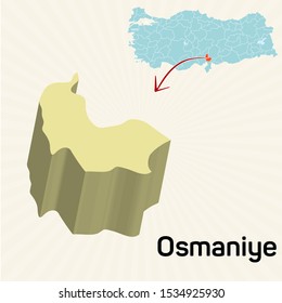 Mapa 3D de ciudades y lugares en Turquía - Osmaniye 