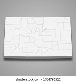 Mapa 3d de Colorado es un estado de los Estados Unidos