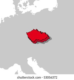 3d Map Of Czech Republic