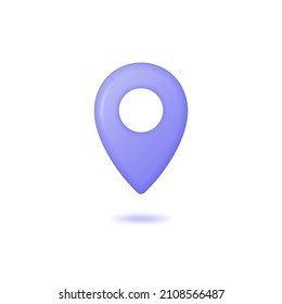 3d Map Geolocation Marker,gps Map Location Point Icon Realistic Vector Illustration Isolated On White Background.