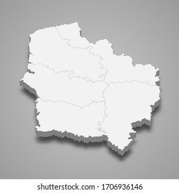 3d map of Hauts-de-France is a region of France