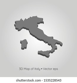 3d Map Italy Vector Eps Stock Vector (Royalty Free) 1535228543 ...