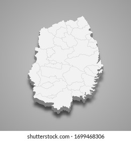 3d map of Iwate is a prefecture of Japan