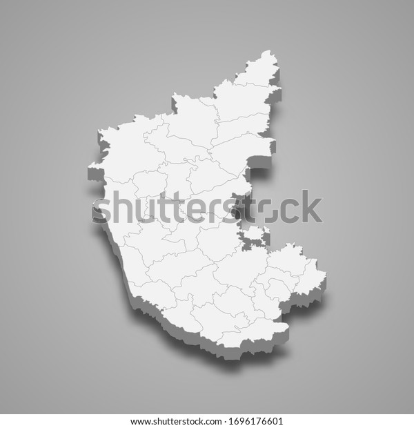 Karnataka Map Outline Png 3D Map Karnataka State India Stock Vector (Royalty Free) 1696176601 |  Shutterstock
