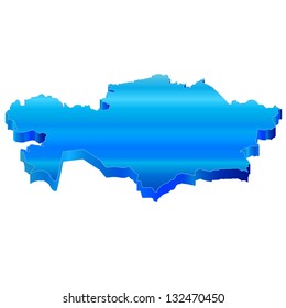 3D map of Kazakhstan