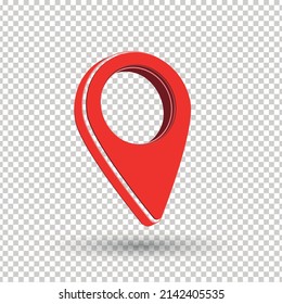 3d map location icon for ui vector design