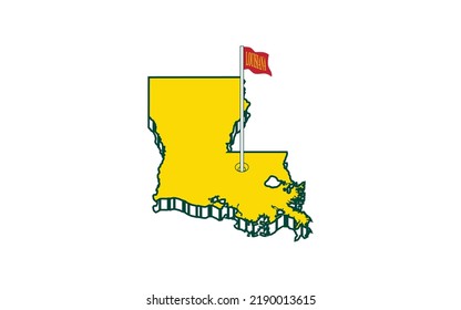 3d Map Of Louisiana Image