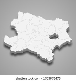 3d map of Lower Austria is a state of Austria