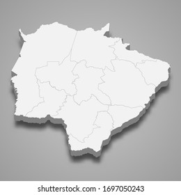 Mato Grosso do Sul es un tercer mapa del estado de Brasil