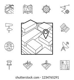 3d map navigator icon. Detailed set of navigation icons. Premium graphic design. One of the collection icons for websites, web design, mobile app