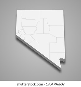 3d map of Nevada is a state of United States