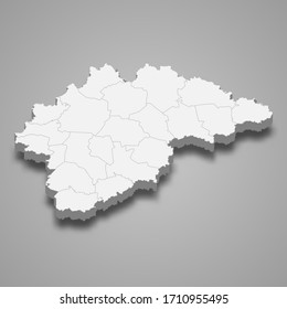 3d map of Novgorod Oblast is a region of Russia