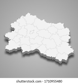 3d map of Oryol Oblast is a region of Russia