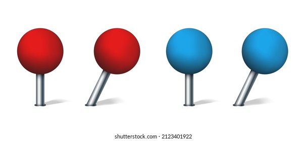 3d map pin. Map location pin. Navigation marker on the map. Vector clipart isolated on white background.