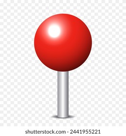 3d map pin. Map location pin. Navigation marker on the map. Vector clipart.