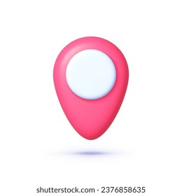 3d map pin for web design. Travel sign. Vector graphic illustration