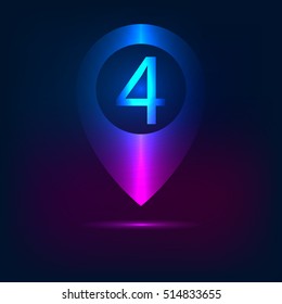 3D map point symbol. Part of vector set.