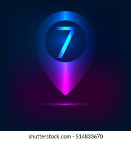 3D map point symbol. Part of vector set.