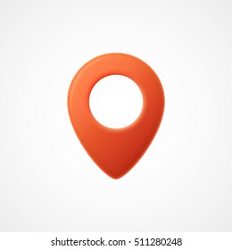 3d Map pointer icon. Map Markers. Vector illustration