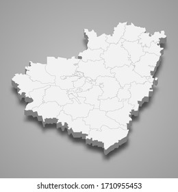 3d map of Samara Oblast is a region of Russia