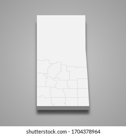 3d map of Saskatchewan is a province of Canada