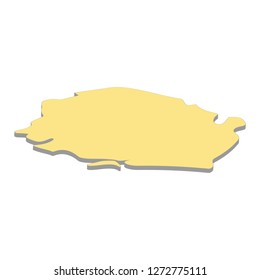 3d map of Sierra leone. Silhouette of map of Sierra leone vector illustration
