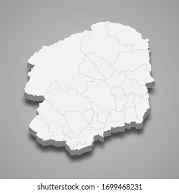 3d map of Tochigi is a prefecture of Japan