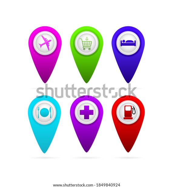 3d map\
travel pointer hotel for medical design. Pin icon vector. Car\
service. Pin point icon. Vector\
illustration.