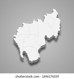 3d map of Tripura is a state of India