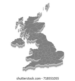 3D Map Of United Kingdom