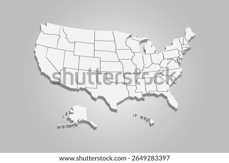 3D Map of United state of america
