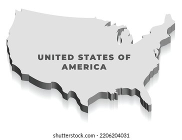 3d map of United States of America