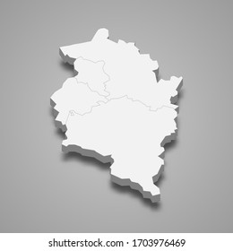 3d map of Vorarlberg is a state of Austria