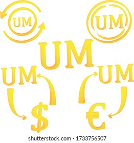 3D Mauritanian Ouguiya  currency set symbol  icon of Mauritania vector illustration  on a white background