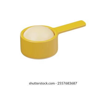  3d measurement cup icon isolated