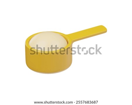  3d measurement cup icon isolated