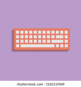 3d mechanical keyboard in minimal cartoon style