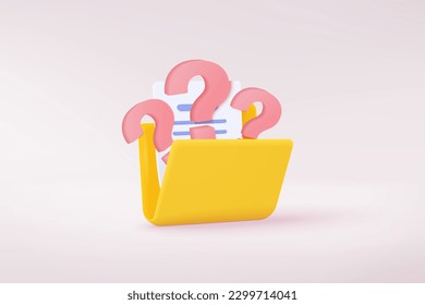 3d concepto de administración de archivos de medios. Buscando archivos de imagen y vídeo en la base de datos. software de administración de documentos, aplicación de flujo de documentos, concepto de documentos compuestos. Ilustración vectorial de iconos de aumento